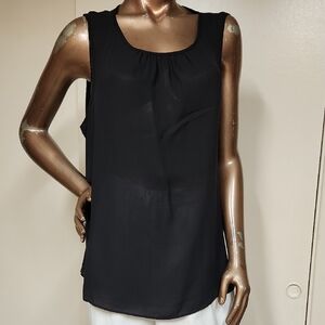 Apt. 9 Elegant Black Chiffon Sleeveless Top